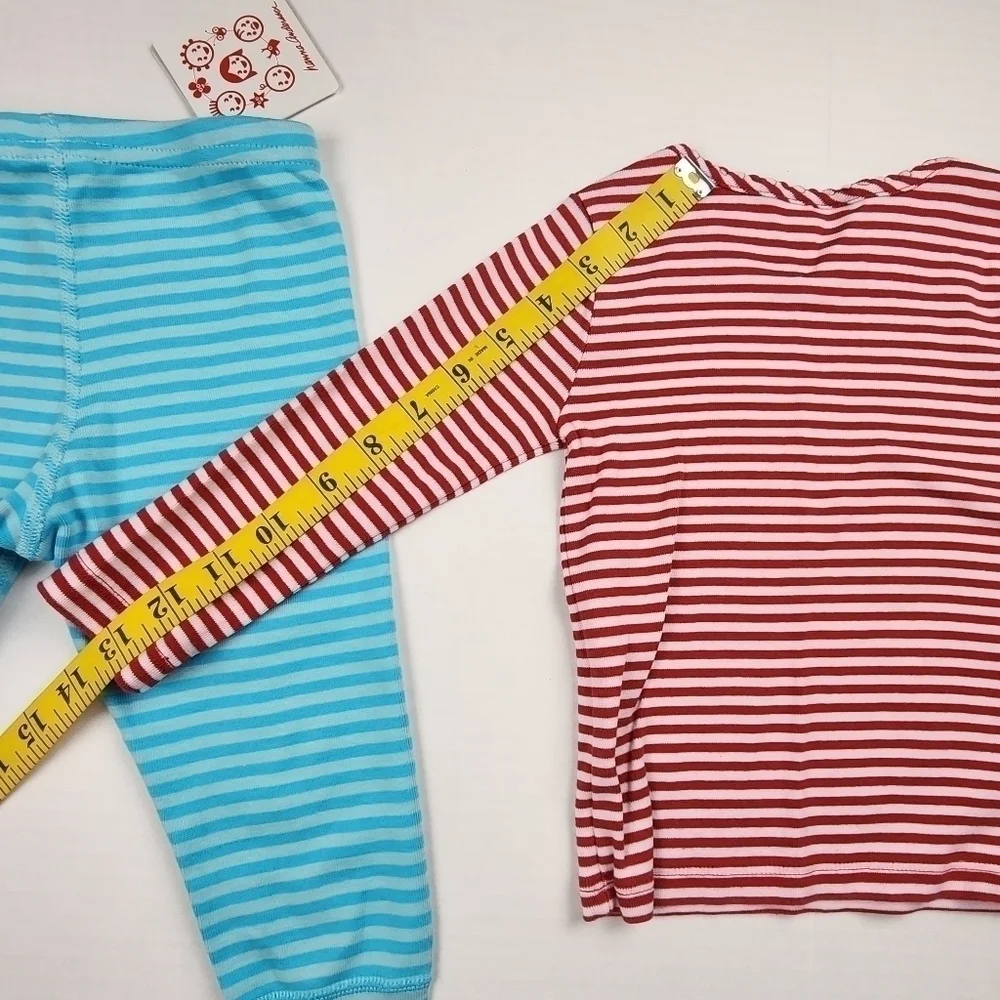 Hanna Andersson toddler girl outfit size 80 / 18 - 24 top and pants